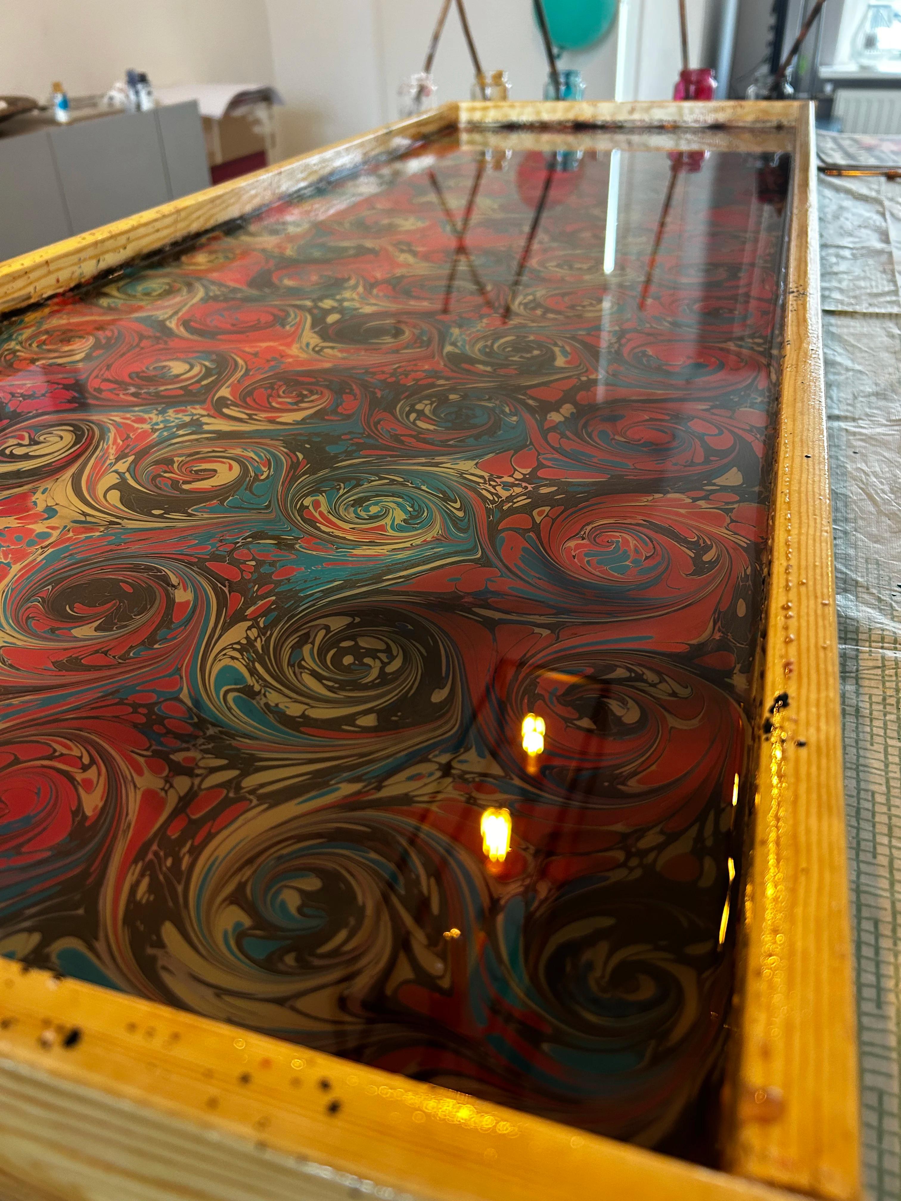 Sjaal Ebru Marmeren Workshop