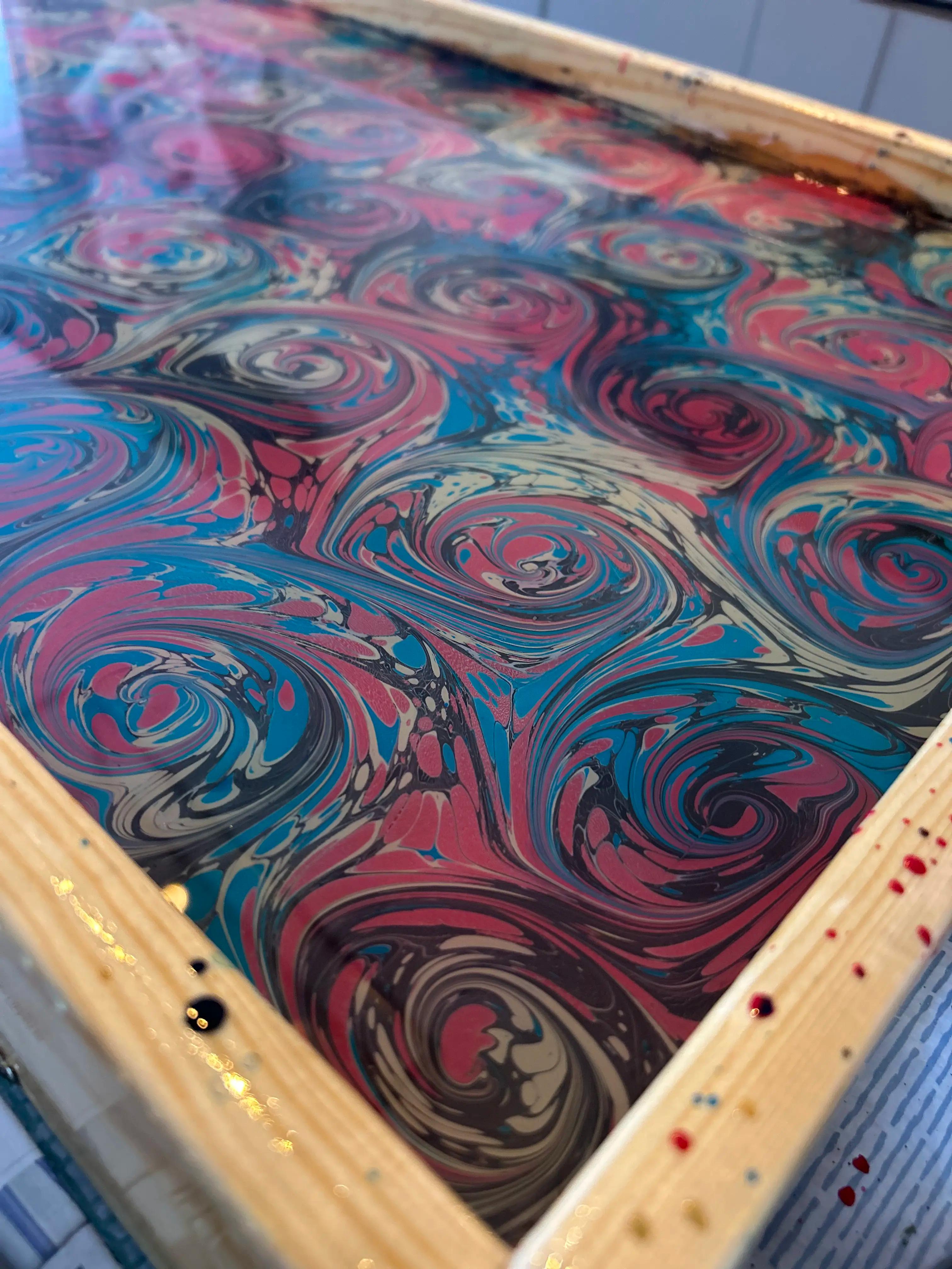 Sjaal Ebru Marmeren Workshop